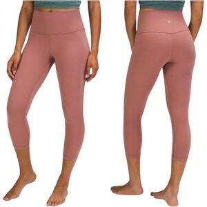LULULEMON Align Crop 21" Leggings Spiced Chai High Rise Yoga Pant Tights Pink 2